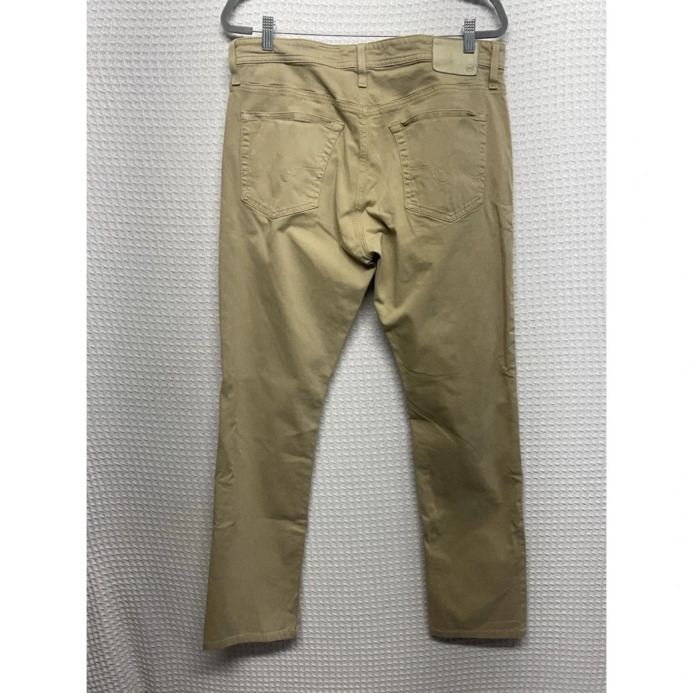 AG Adriano Goldschmied The Everett Slim Straight Leg Jeans Men 34x30 Beige/Tan
